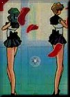 Michiru and Haurka appearing with rose petals blowing across the picture
