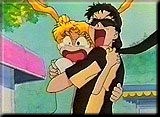 Usagi and Seiya Scared....